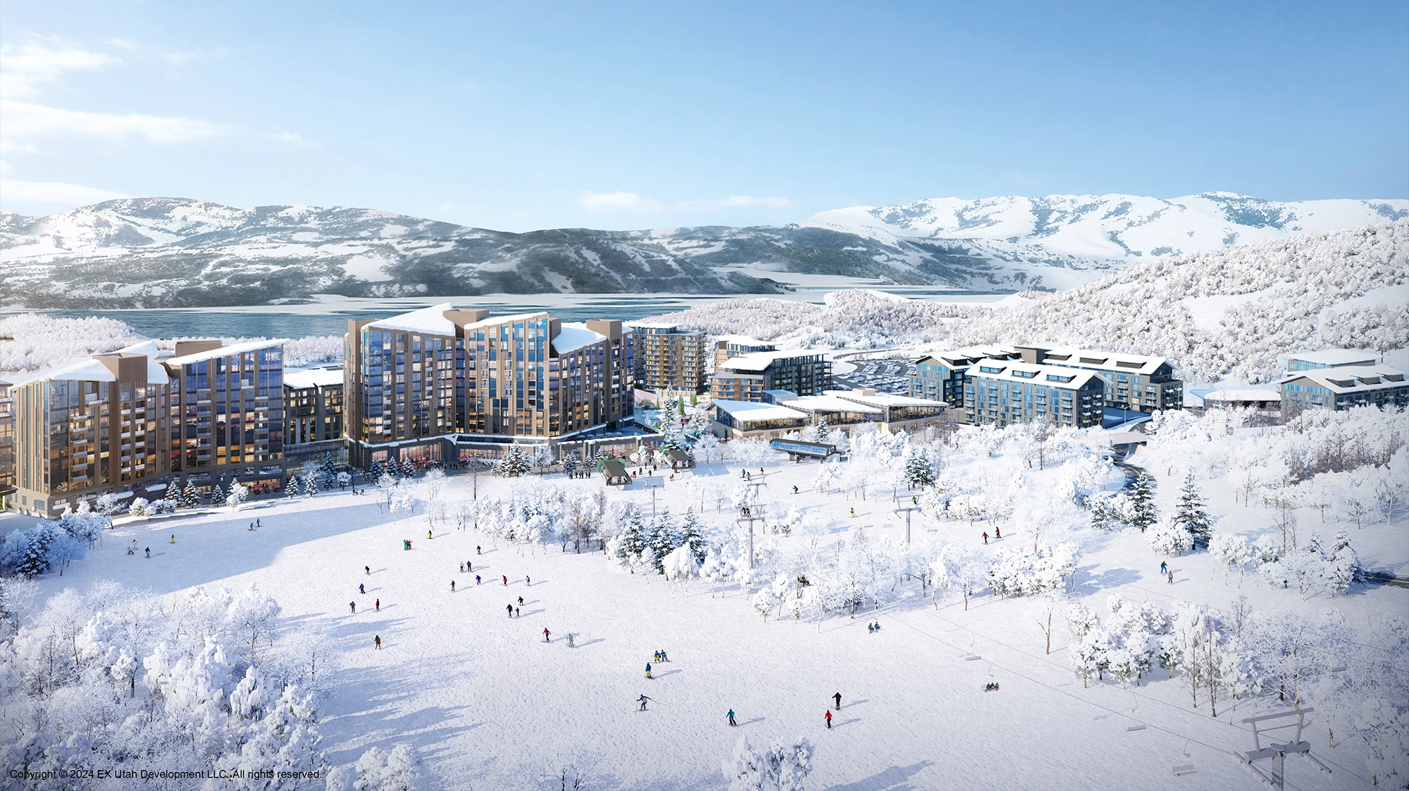 Rendering of Deer Valley East Village Ski Beach