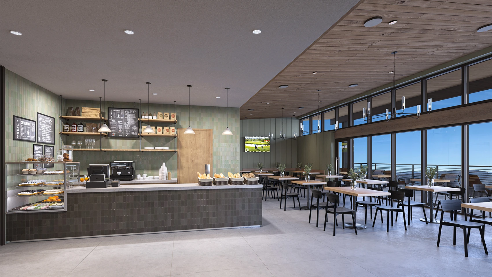 Photo of the clubhouse cafe at SkyRidge