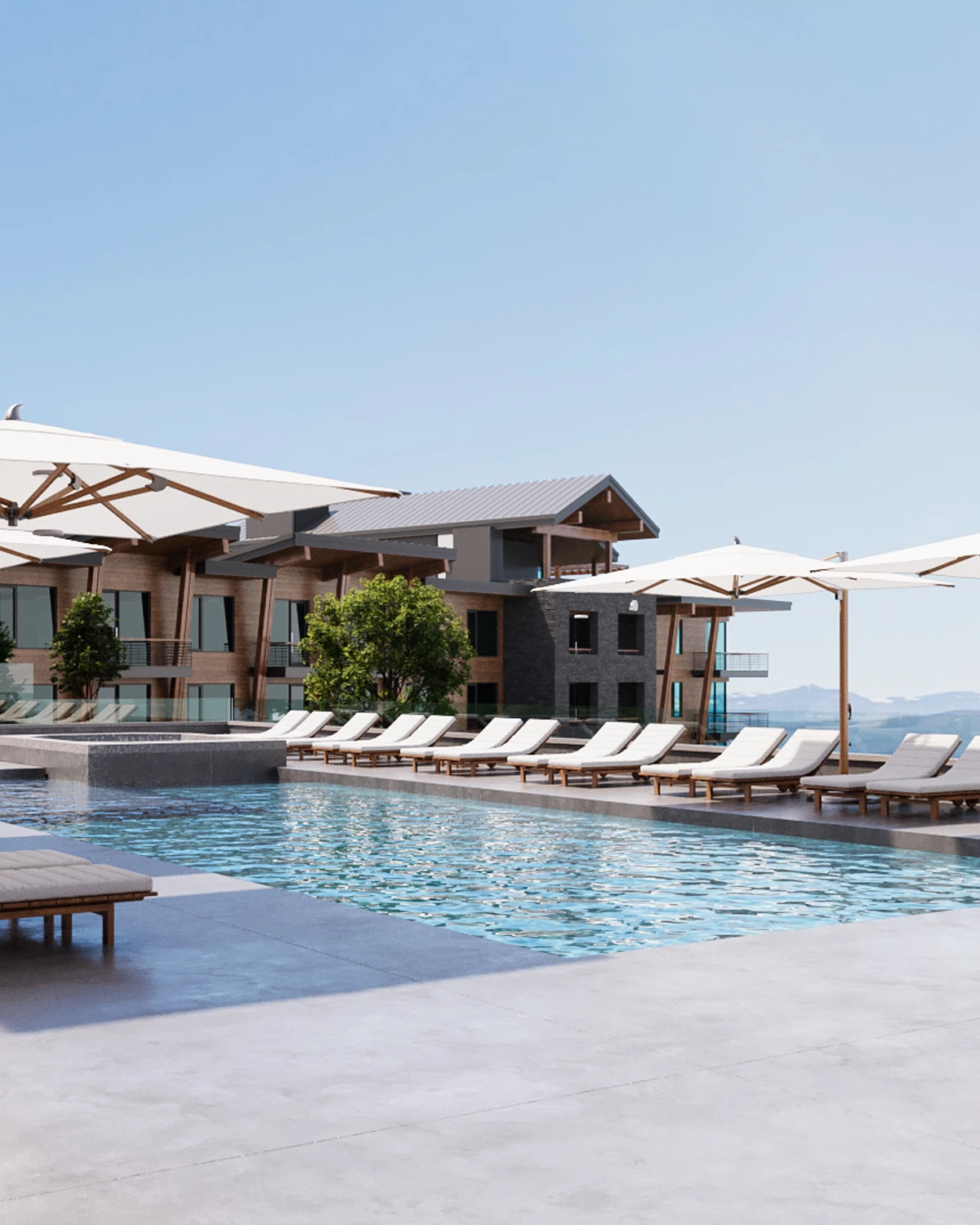 The pool at the SkyRidge clubhouse